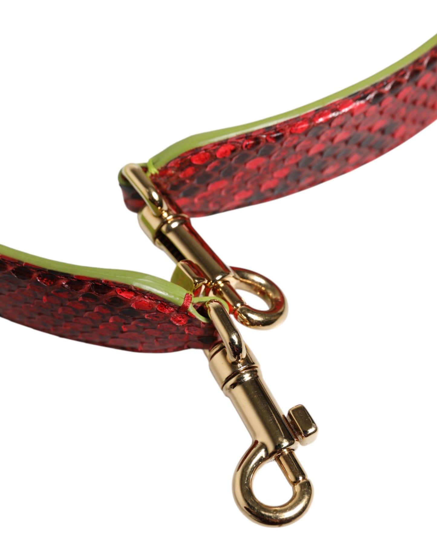 Correa de hombro para bolso de cuero exótico rojo