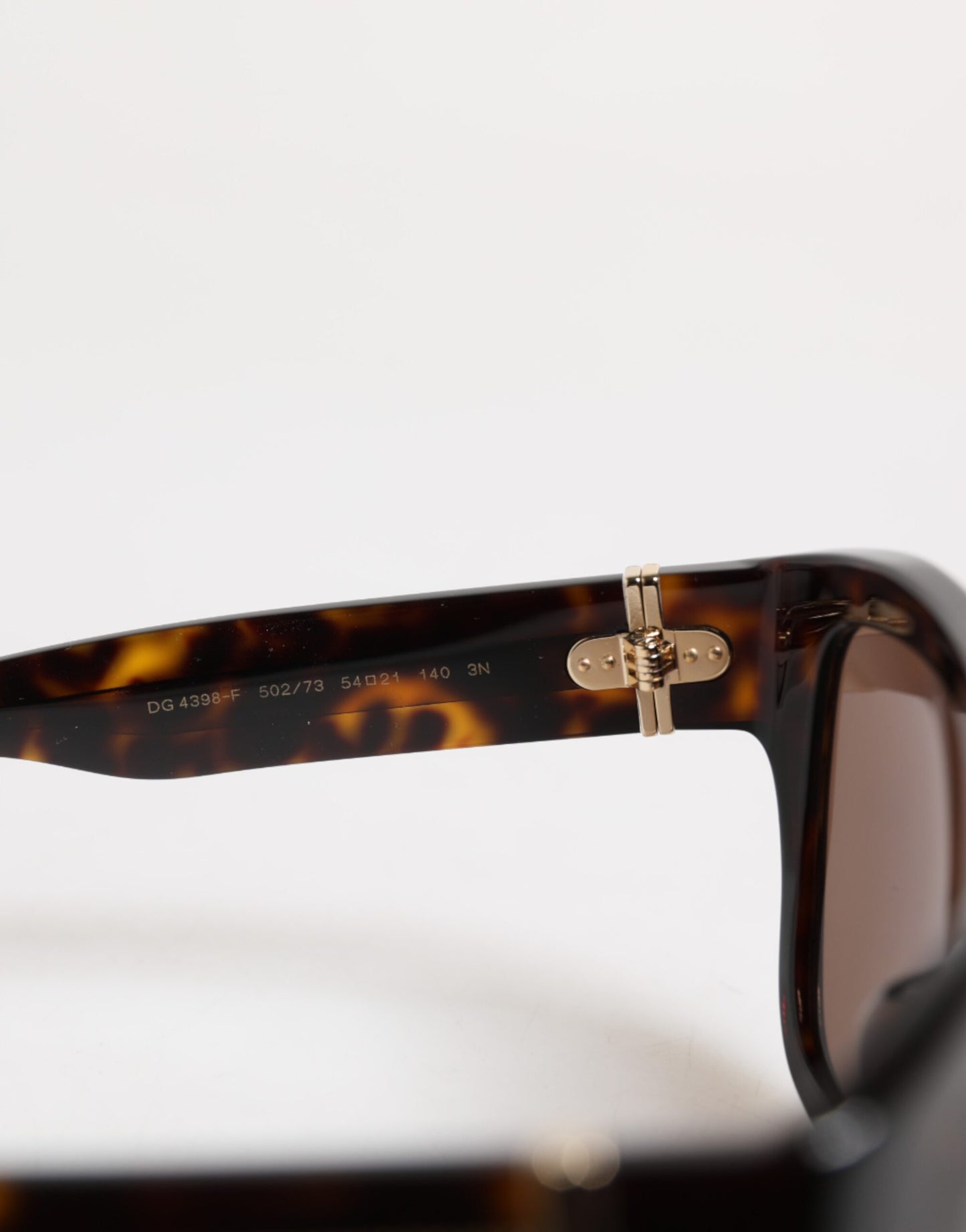 Gafas de sol con montura cuadrada Havana DG4398F en color marrón oscuro