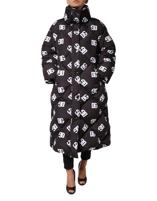Chaqueta larga acolchada negra DG Mania