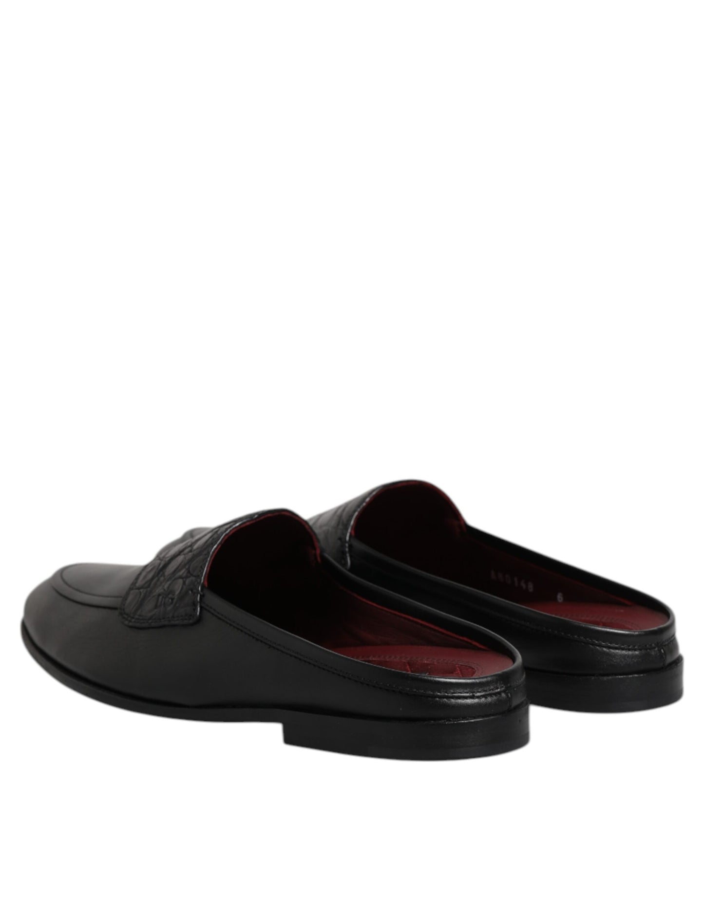 Mocasines negros de piel de becerro sin cordones