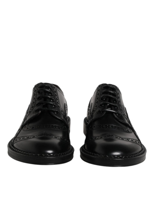 Zapatos Derby de vestir formales de piel de becerro negra