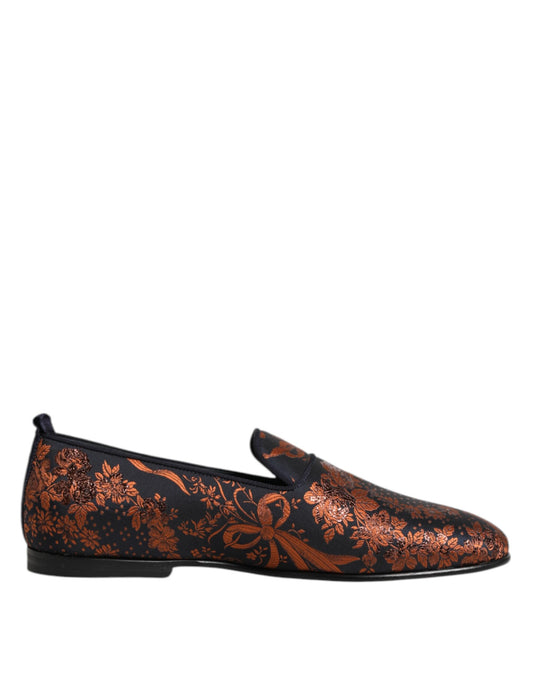 Mocasines negros de poliéster jacquard sin cordones