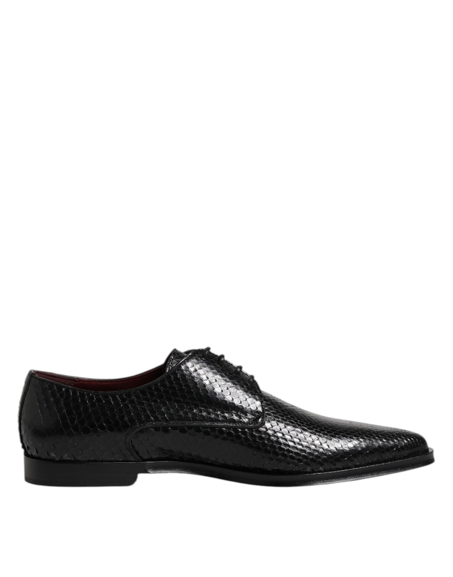 Zapatos Derby de vestir con cordones de cuero negro para hombre