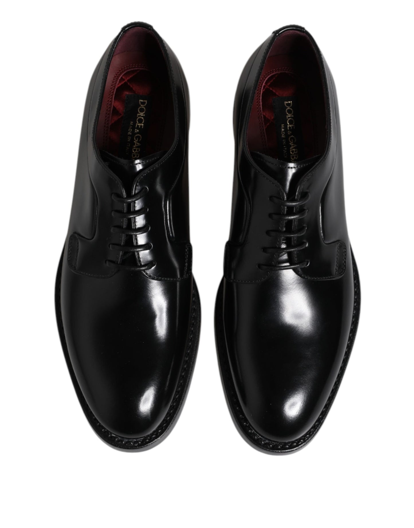 Zapatos Derby de vestir con cordones de piel de becerro negra