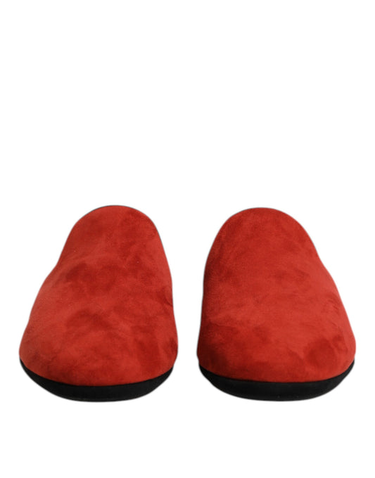 Sandalias planas de ante naranja
