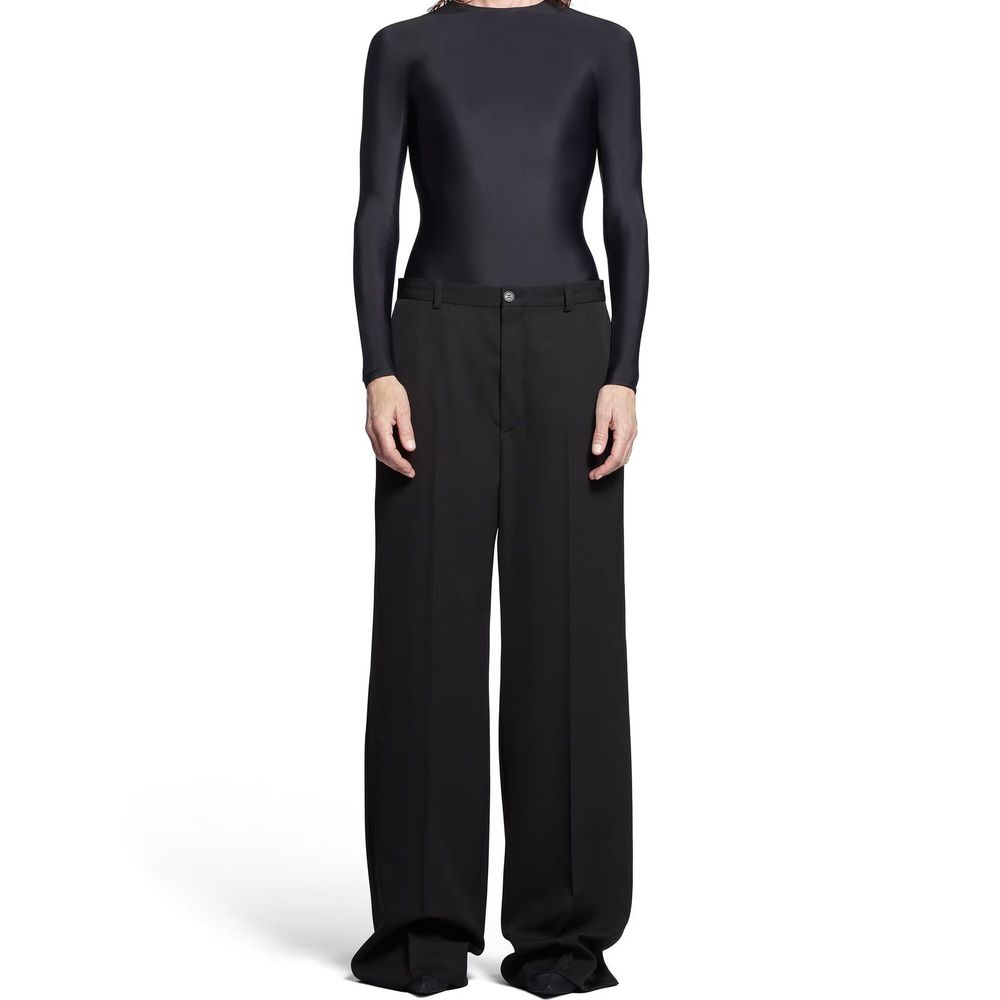 Pantalon évasé en laine