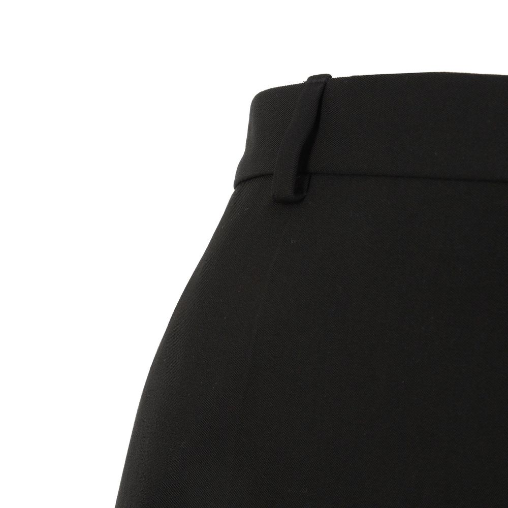 Pantalon évasé en laine