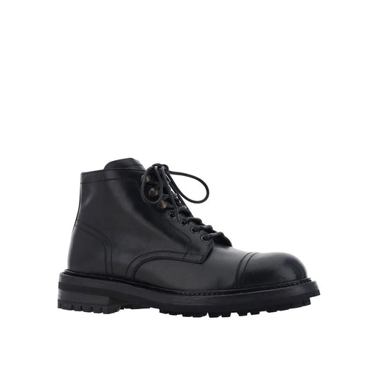 Botas de cuero con cordones
