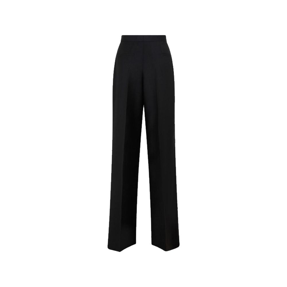 Pantalon classique en laine avec logo