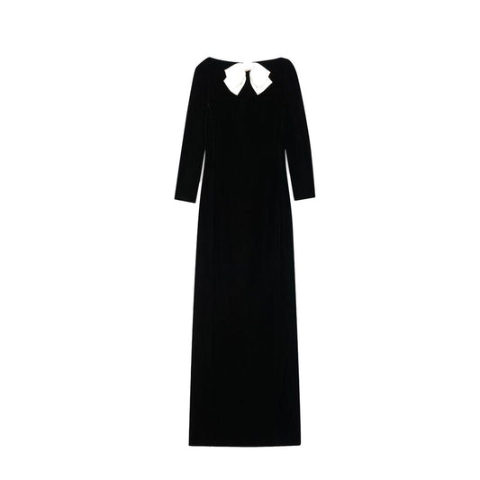 Vestido largo de terciopelo