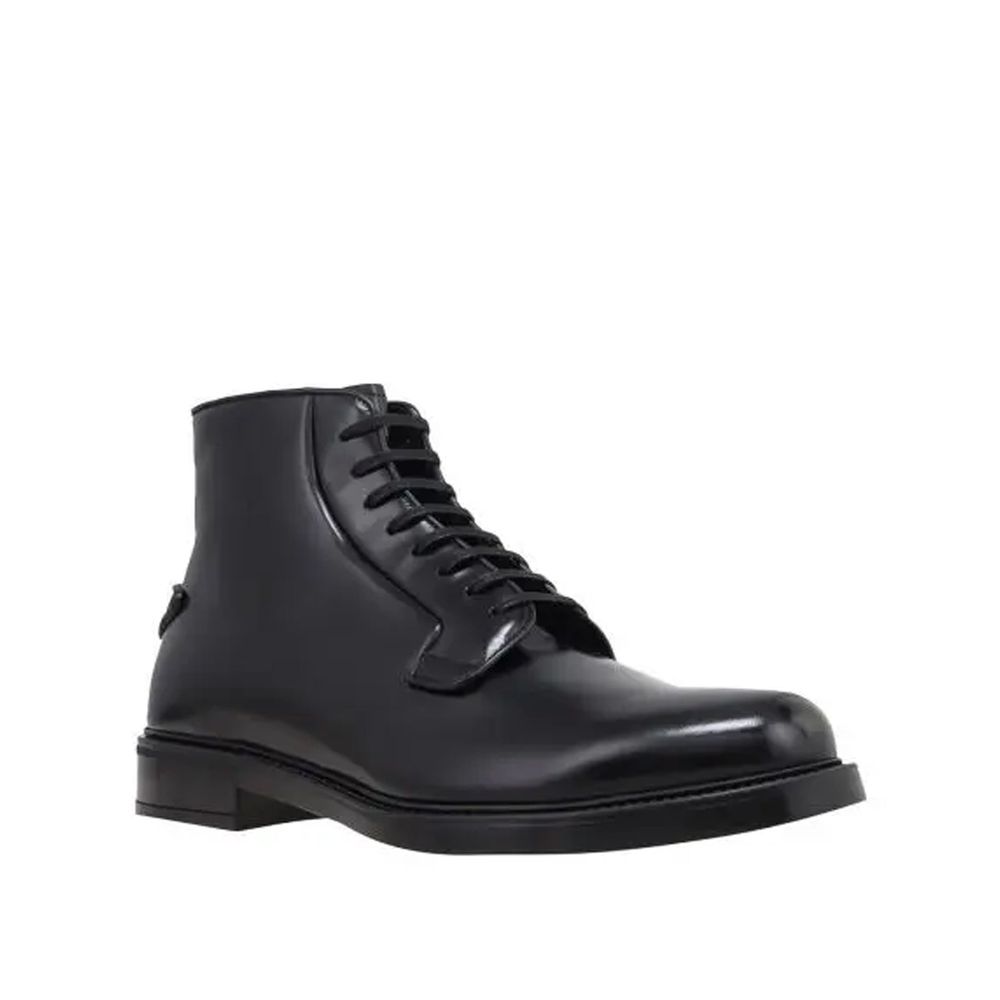 Bottes à lacets en cuir