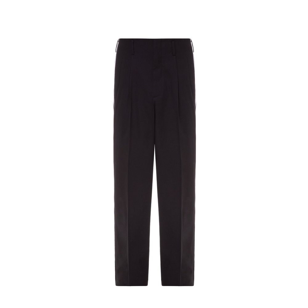 Pantalon plissé à rayures latérales