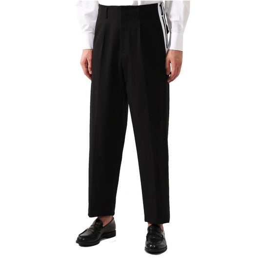 Pantalones plisados con rayas laterales