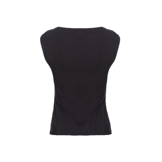 Black Viscose Tops & T-Shirt