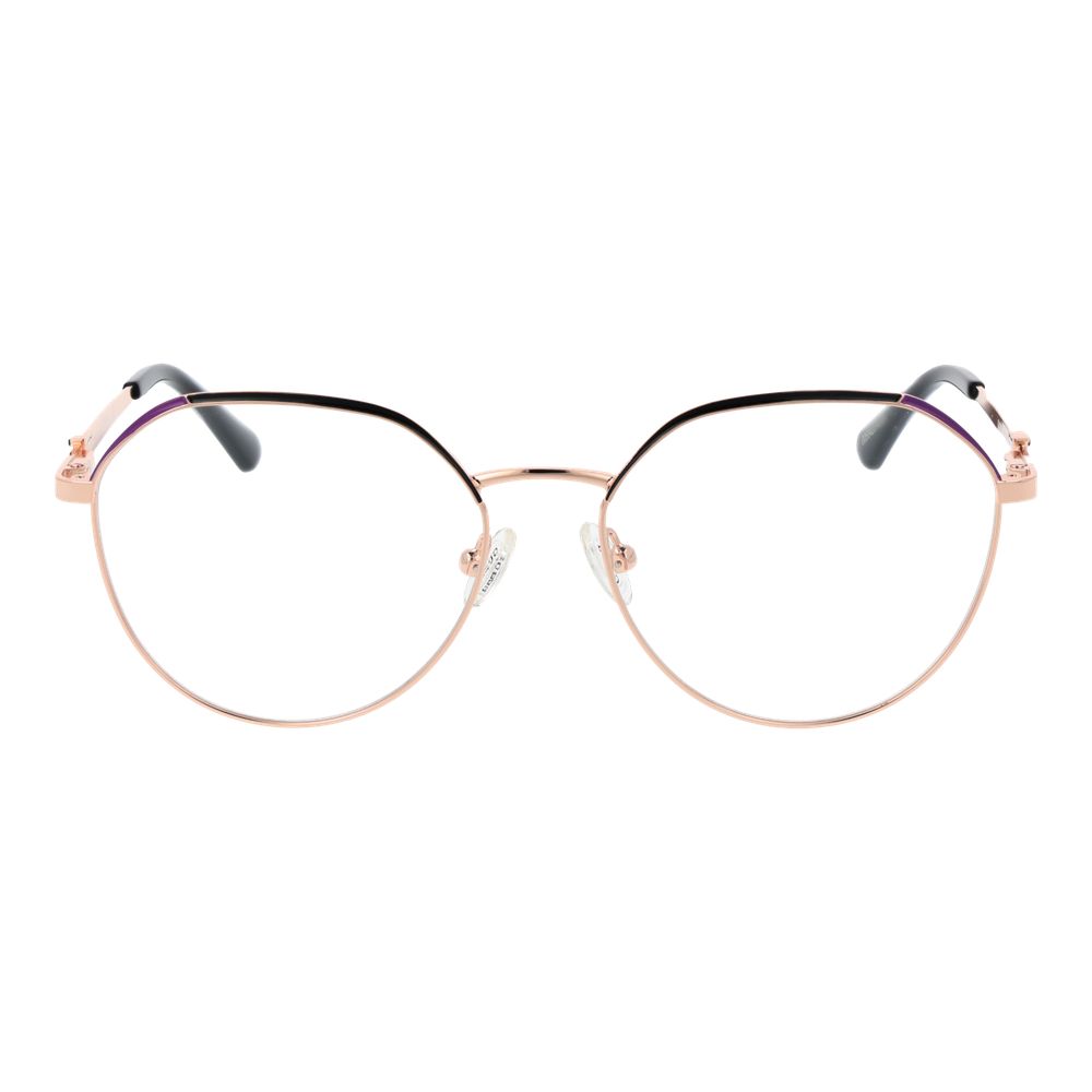 Montures optiques dorées pour femmes