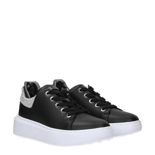 Black Polyethylene Platform Sneakers