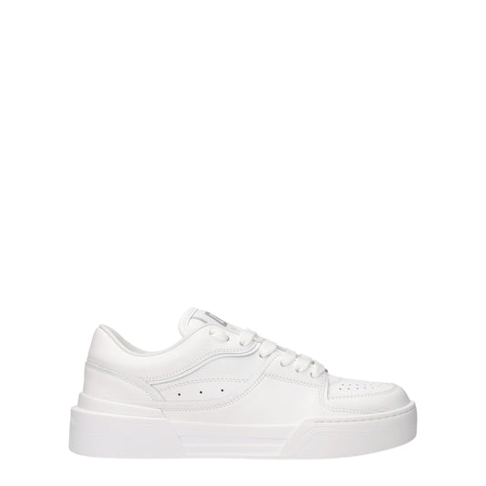 Zapatillas bajas de cuero blanco