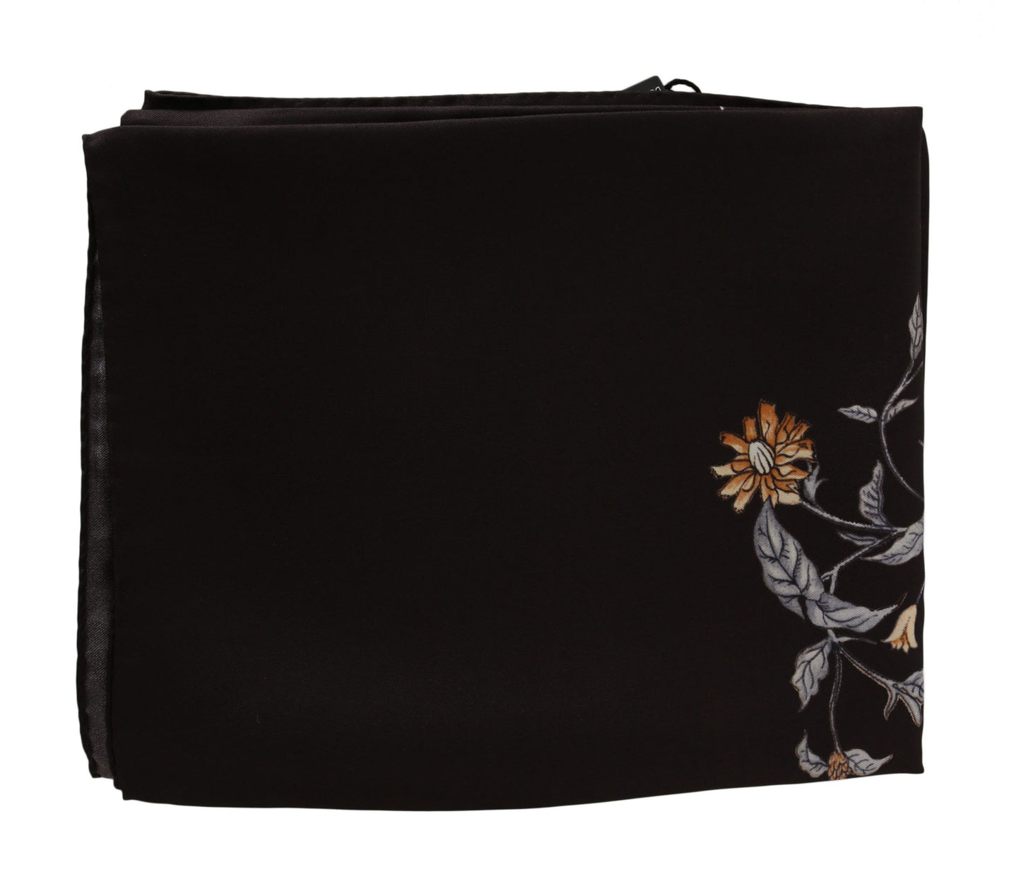 Bufanda marrón 100 % seda con estampado de pájaros, 80 cm x 95 cm, precio de venta recomendado
