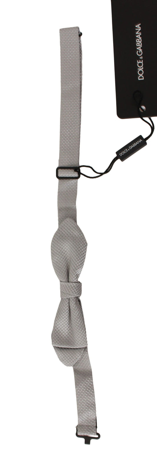 Pajarita ajustable Papillon de faille de seda 100 % gris