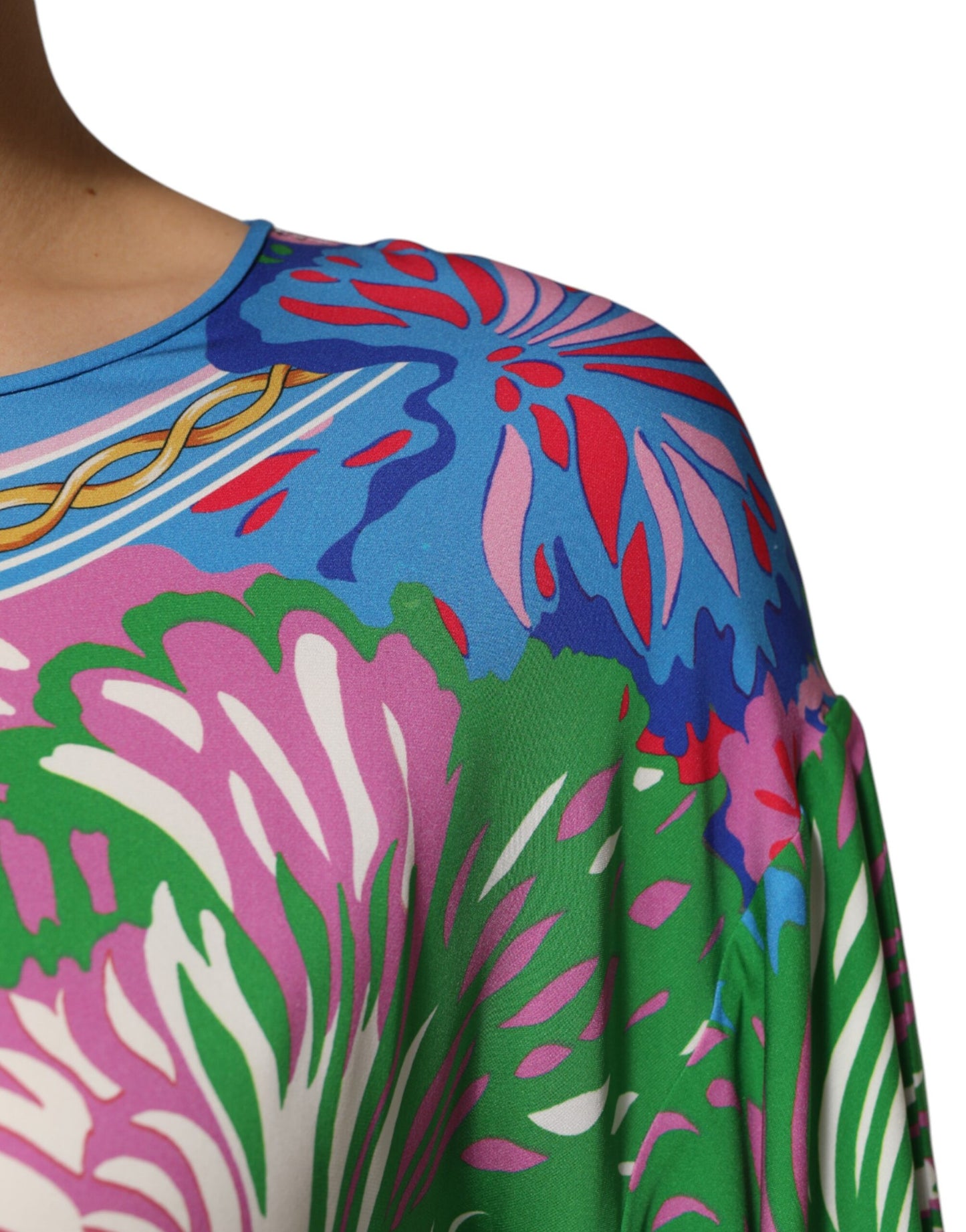 Blusa tipo túnica con estampado floral multicolor