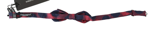 Pajarita ajustable para hombre de seda 100 % a cuadros rojos