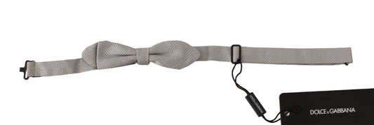 Pajarita ajustable Papillon de faille de seda 100 % gris