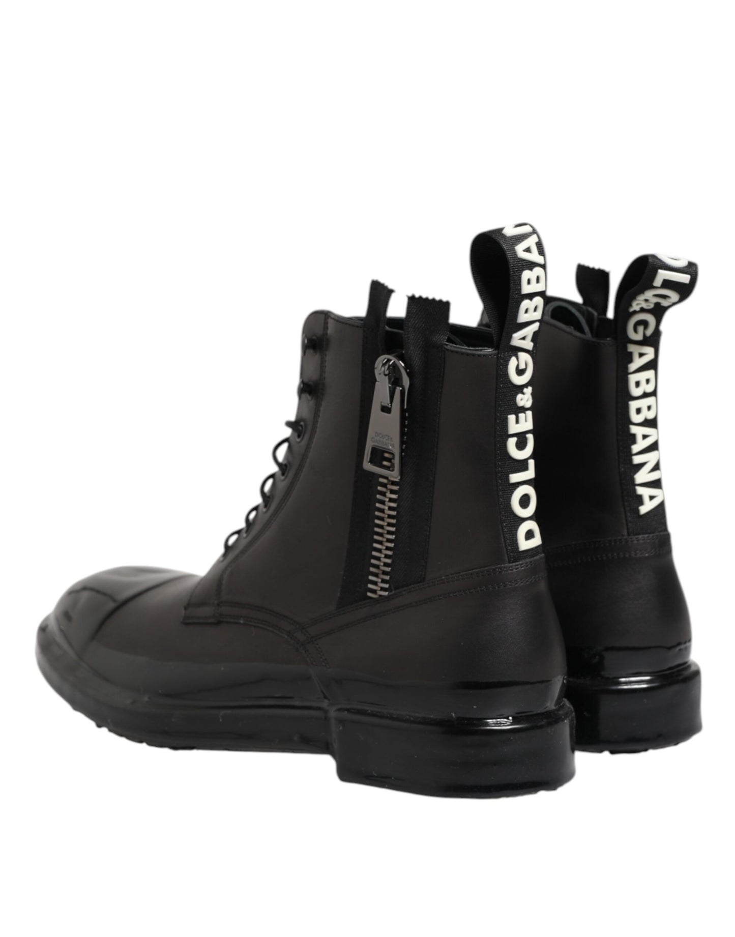Botas de media pantorrilla con cordones para hombre, color marrón y negro