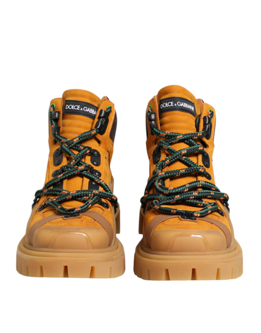 Botines de trekking con cordones naranjas
