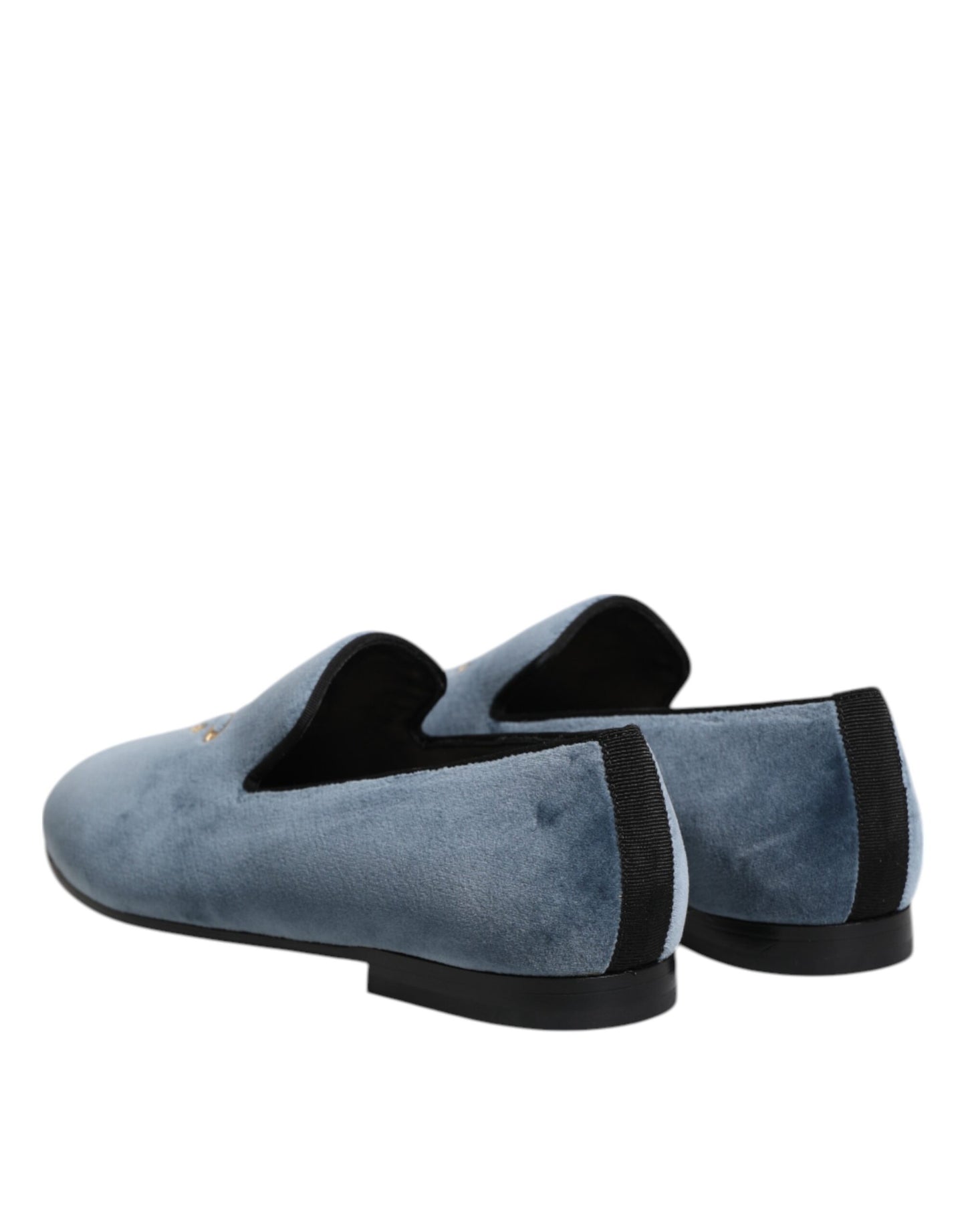 Mocassins en velours bleu avec logo DG, chaussures habillées