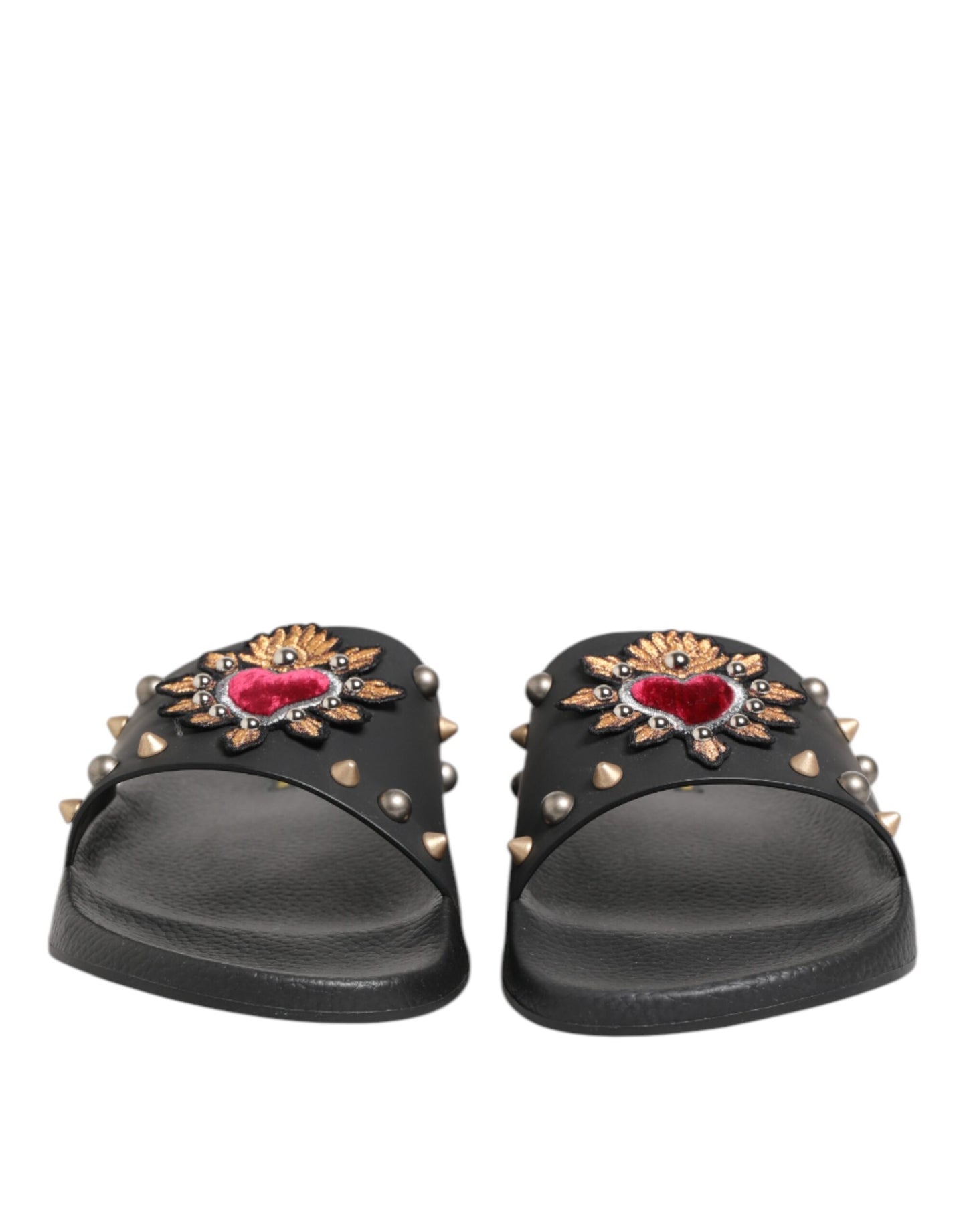 Sandalias de goma negras Sacred Heart para hombre, zapatos de playa