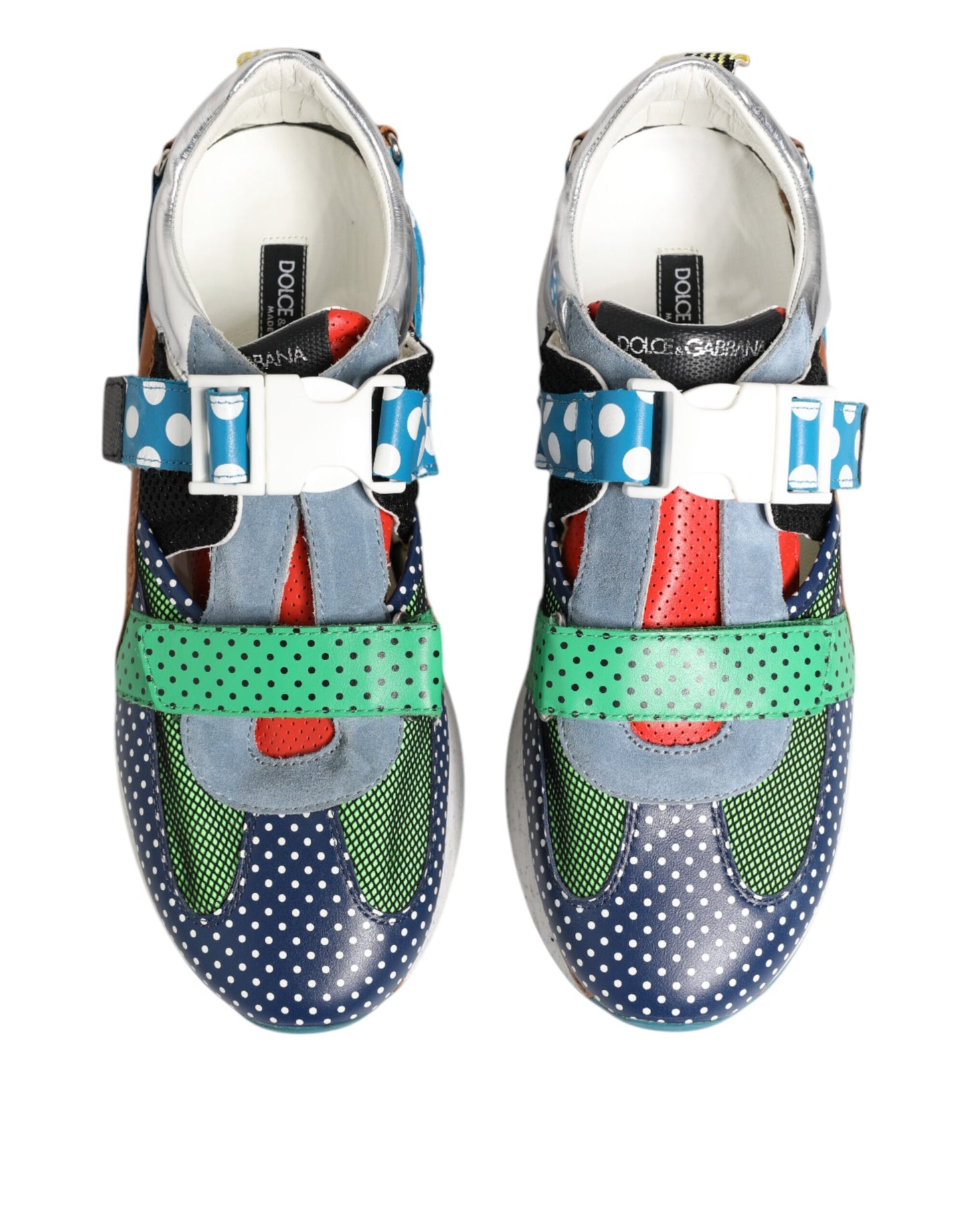 Zapatillas bajas de cuero multicolor