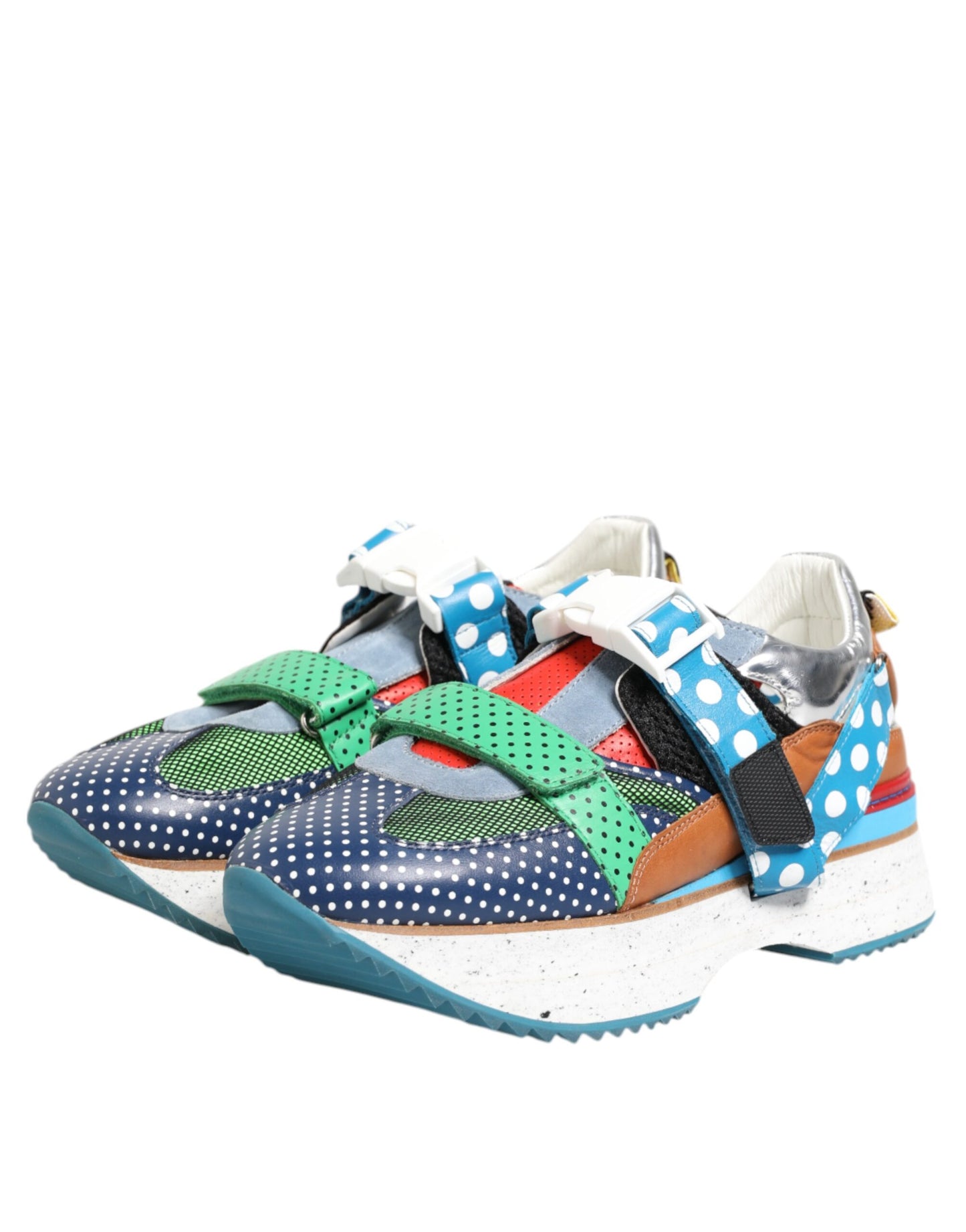 Zapatillas bajas de cuero multicolor