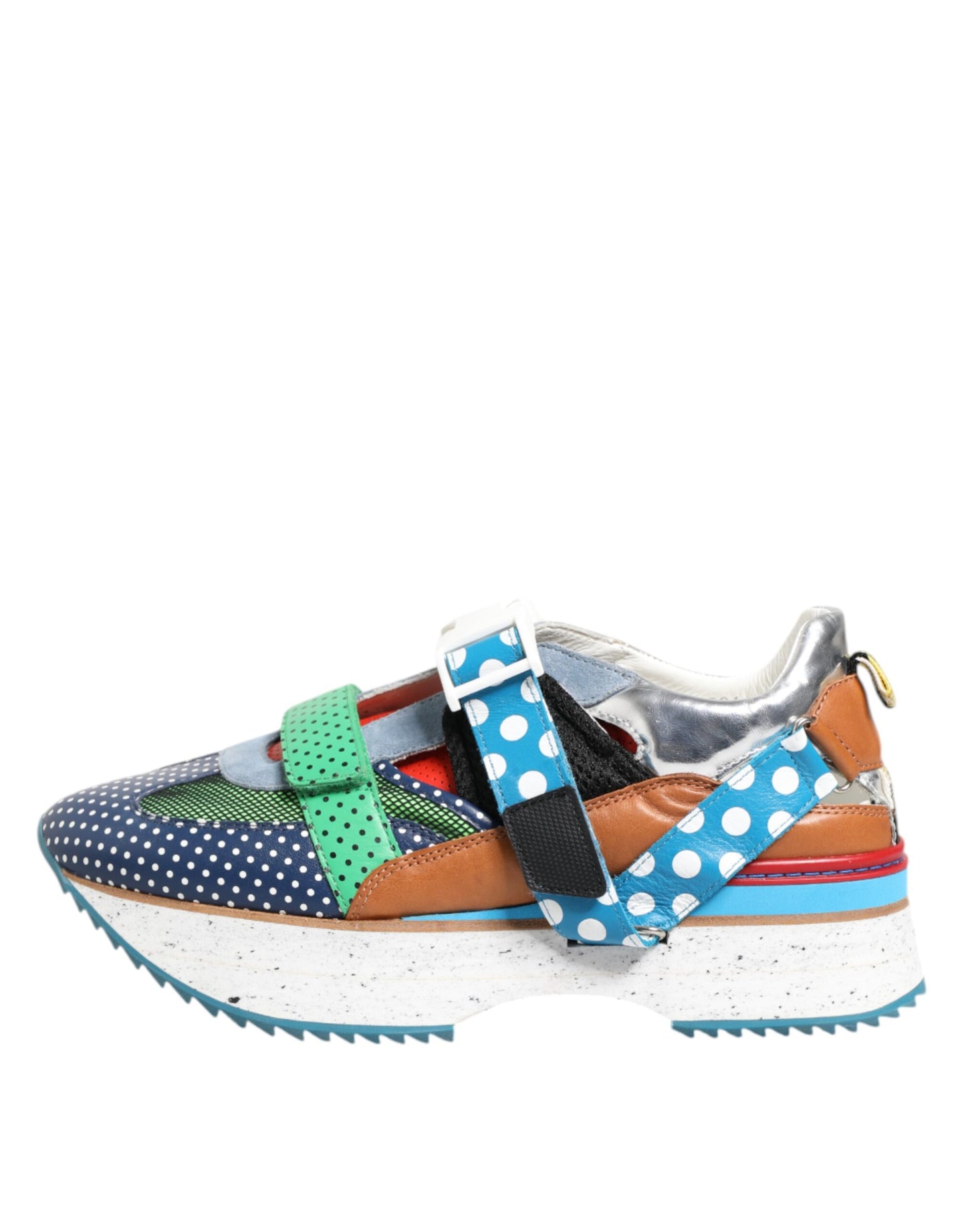 Zapatillas bajas de cuero multicolor