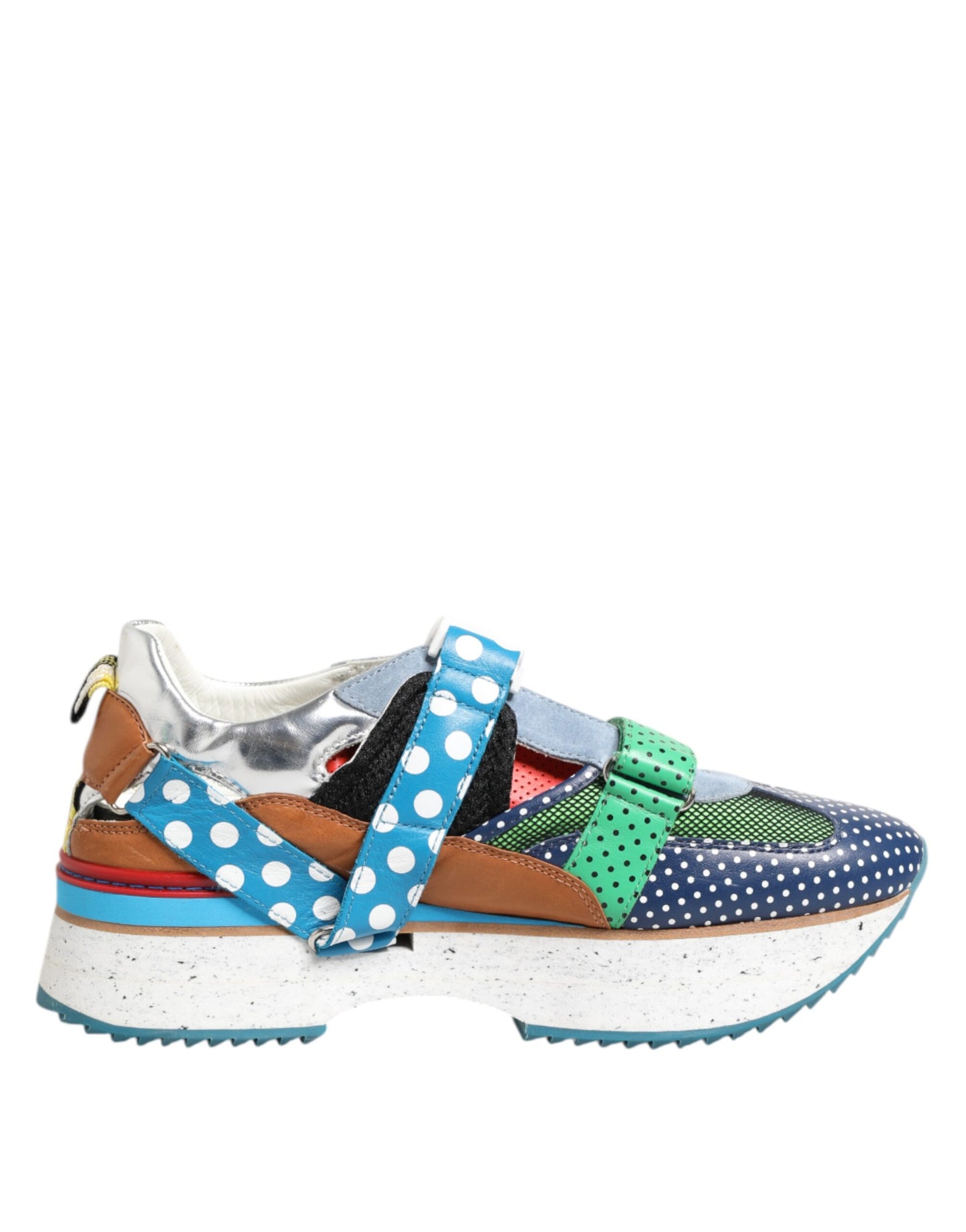 Zapatillas bajas de cuero multicolor