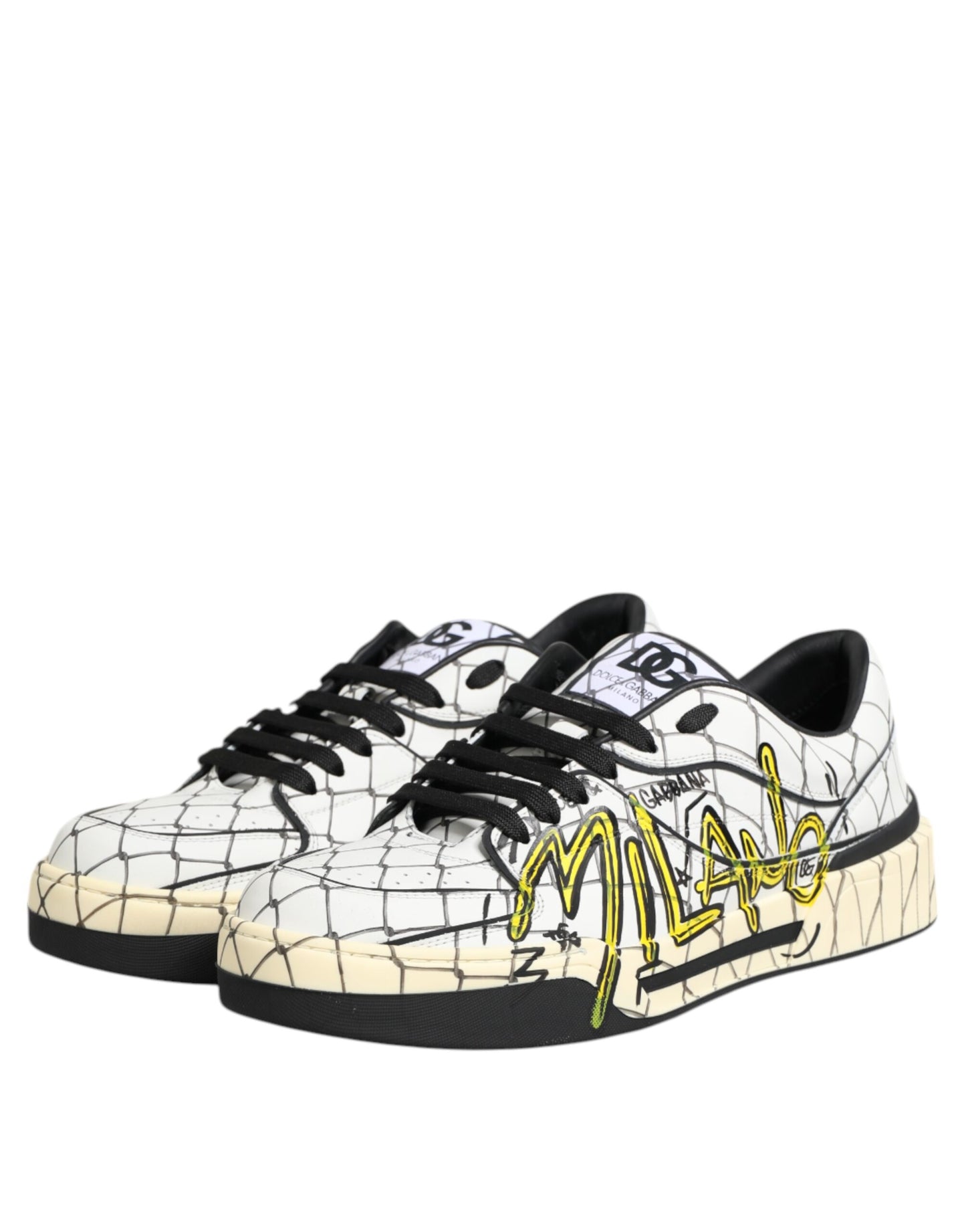 Zapatillas deportivas bajas con estampado de logotipo blanco para hombre