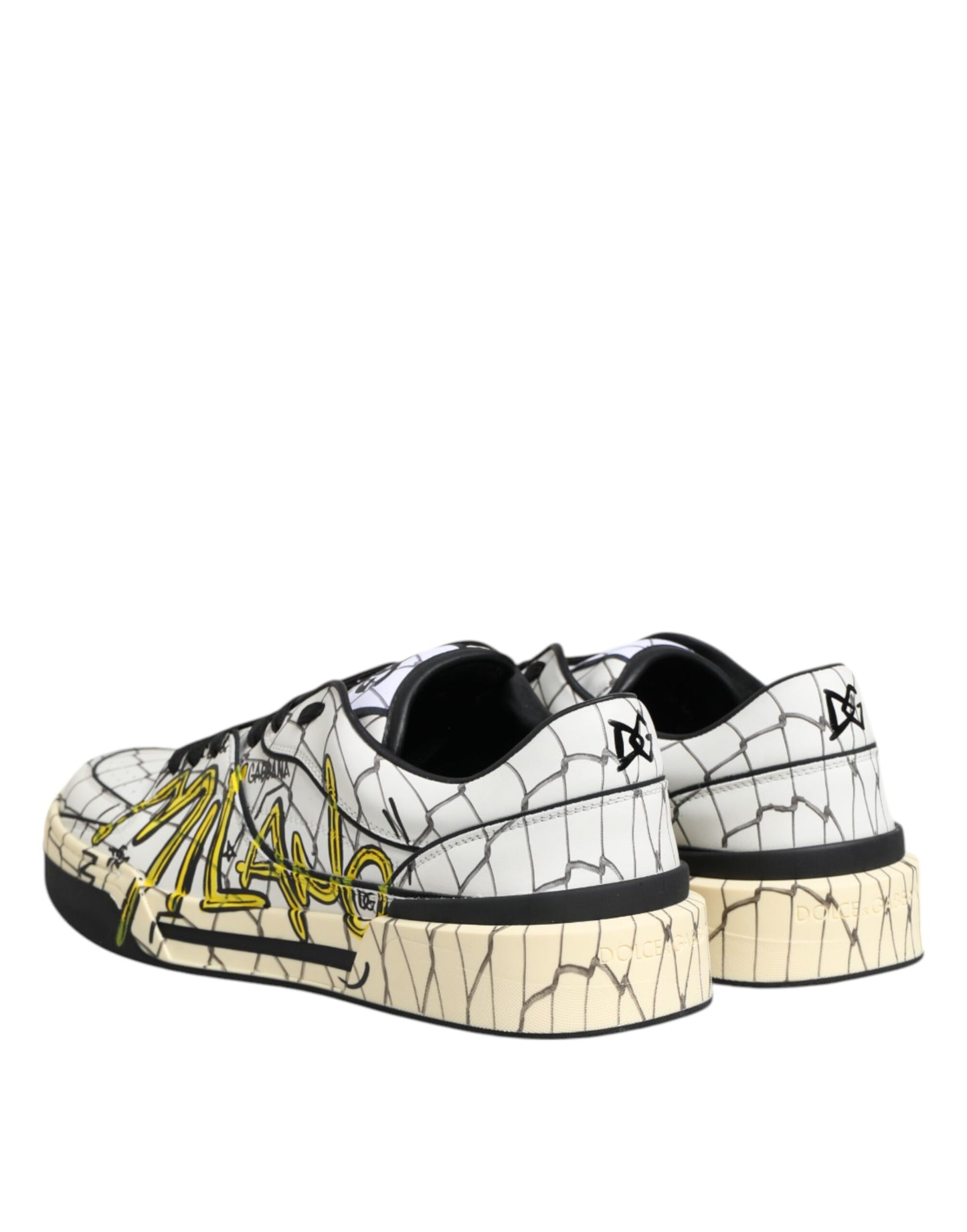 Zapatillas deportivas bajas con estampado de logotipo blanco para hombre