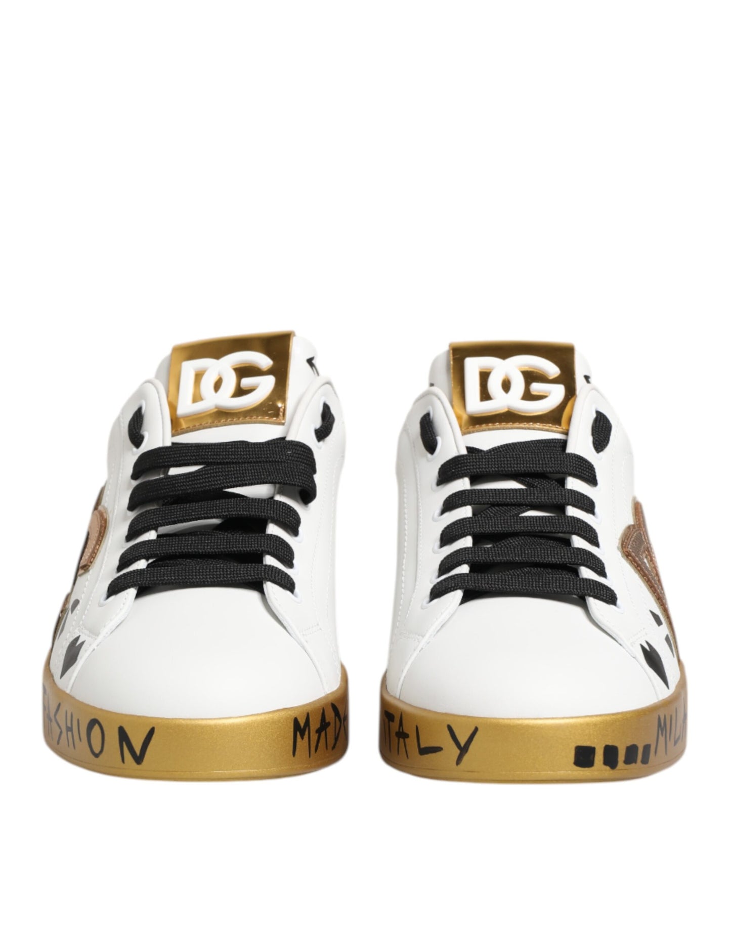 Zapatillas Portofino con cristales en oro blanco