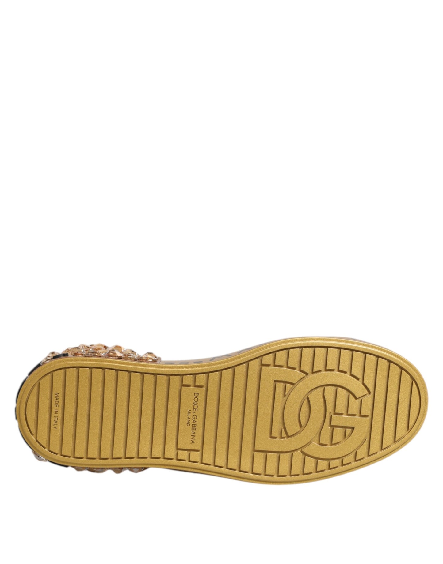 Zapatillas Portofino con cristales en oro blanco