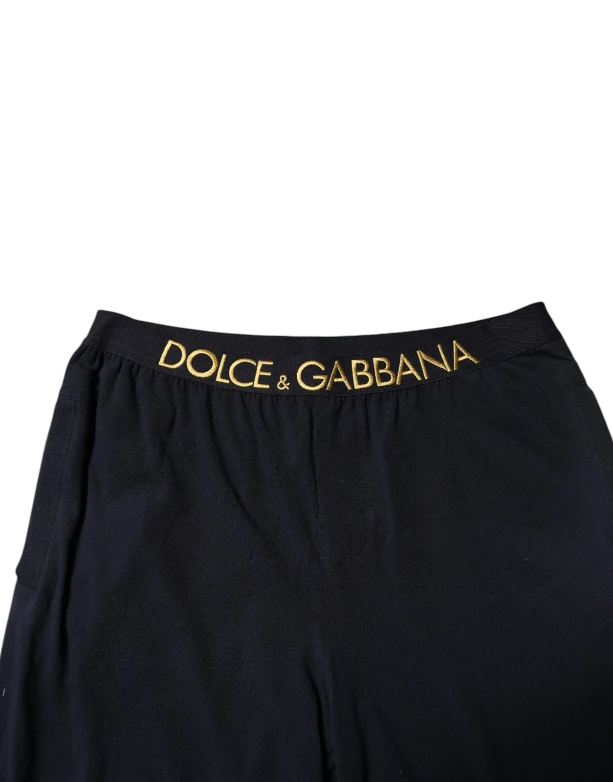 Pantalones rectos de spandex modal negro con logotipo