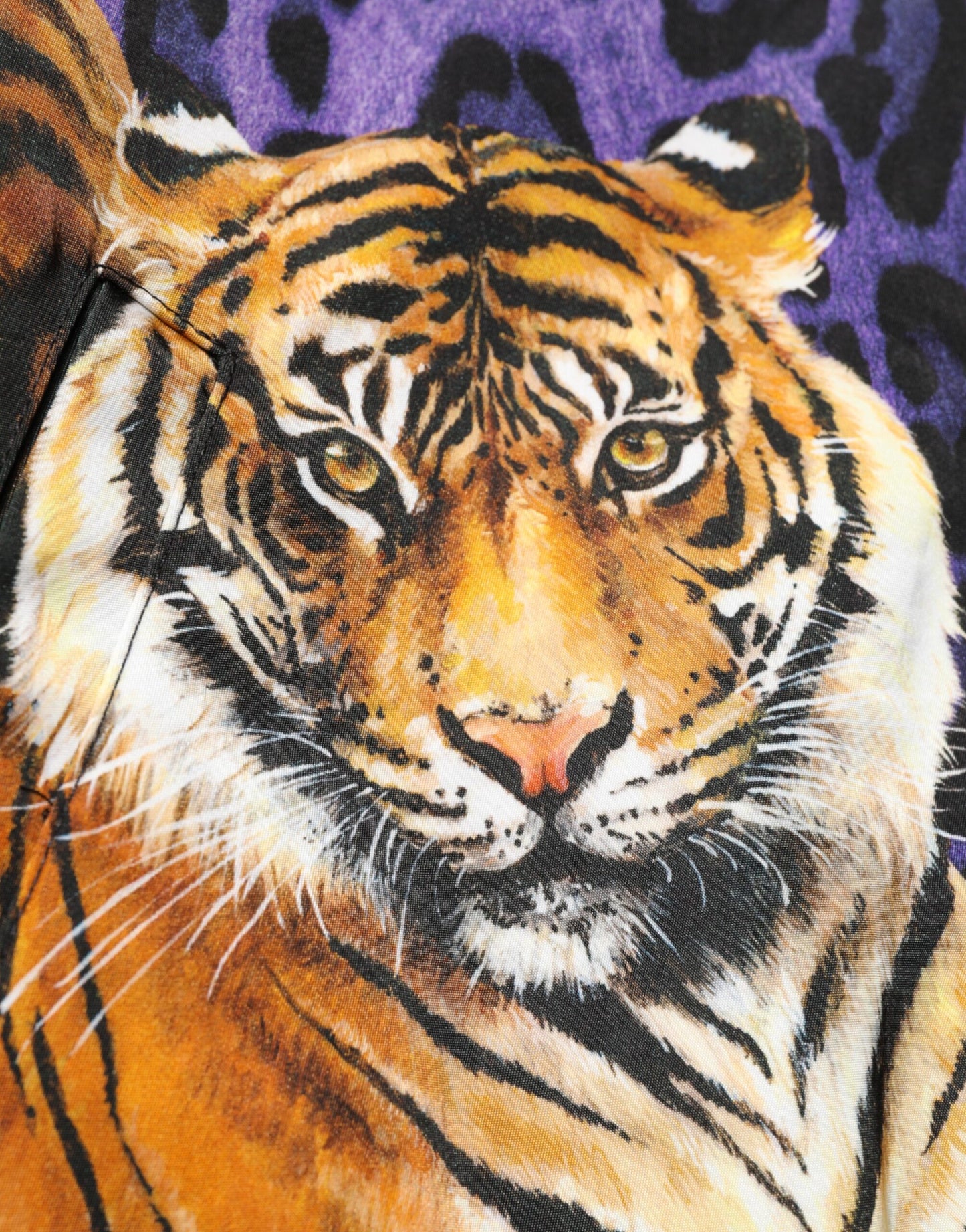 Chaqueta bomber con estampado de tigre multicolor para hombre