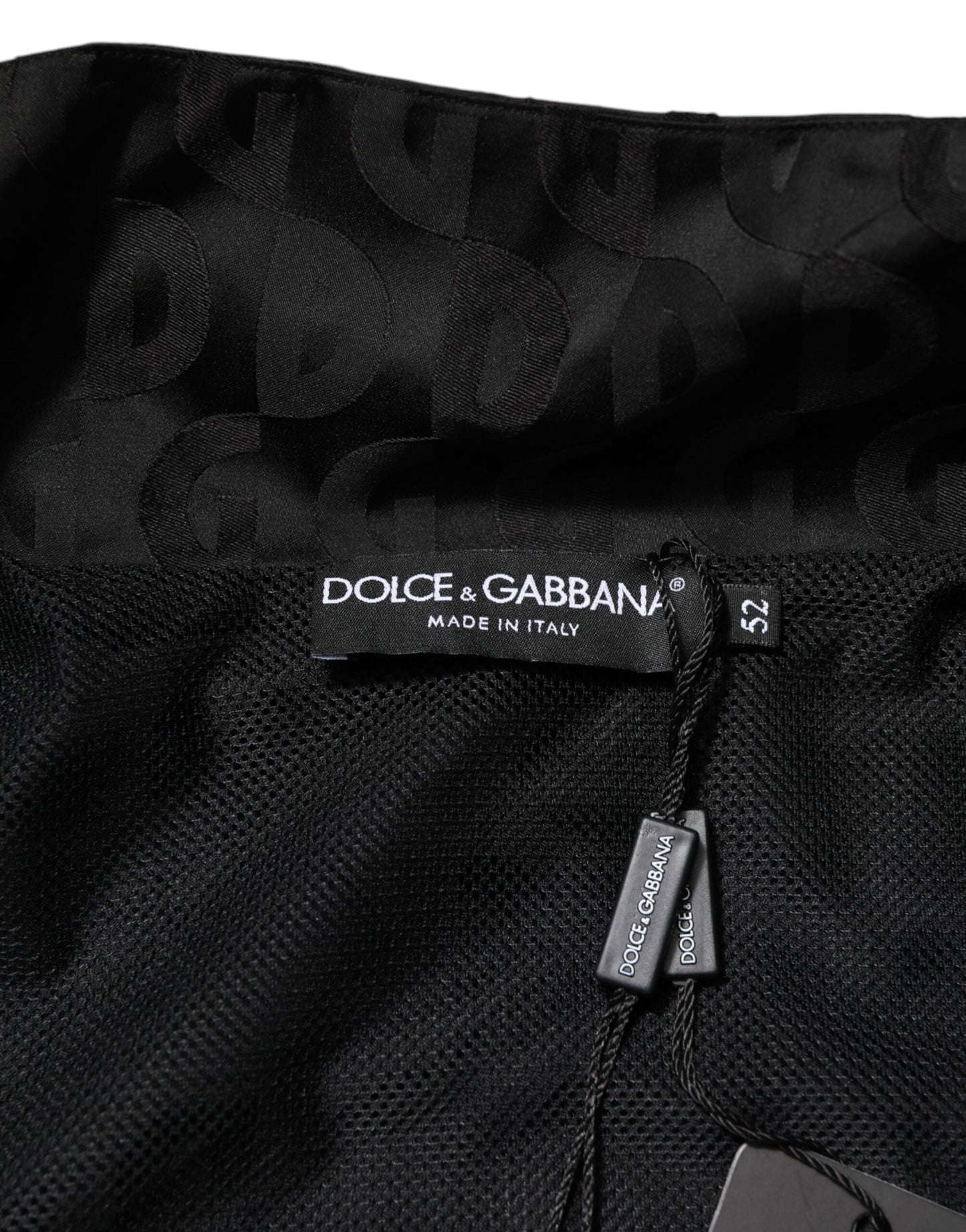 Suéter bomber con cremallera completa y jacquard negro para hombre