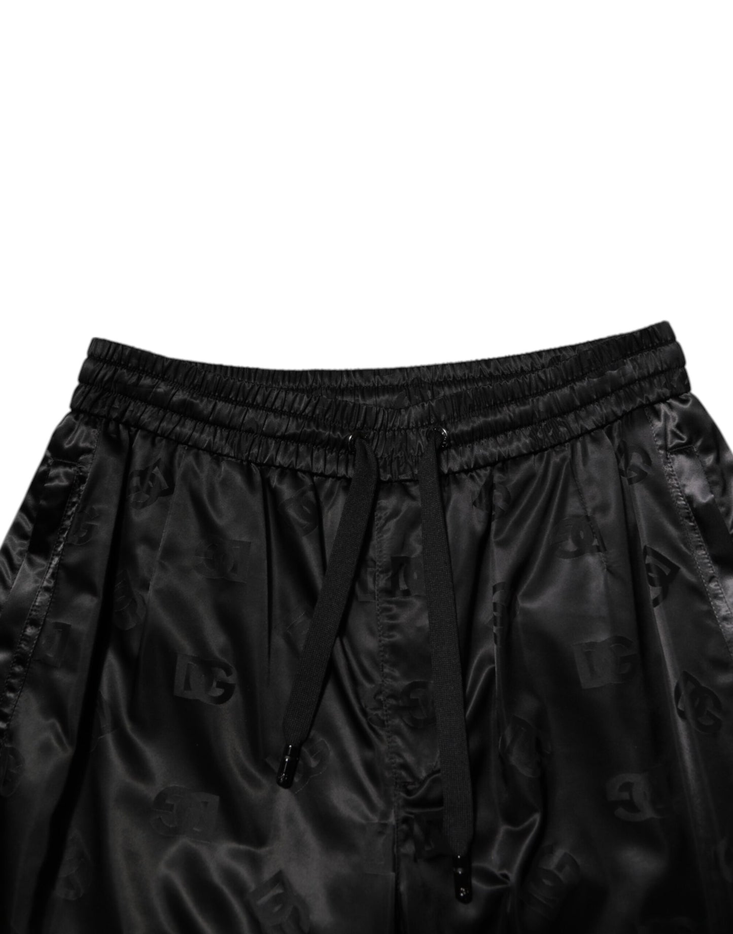 Pantalones deportivos negros con estampado DG para hombre