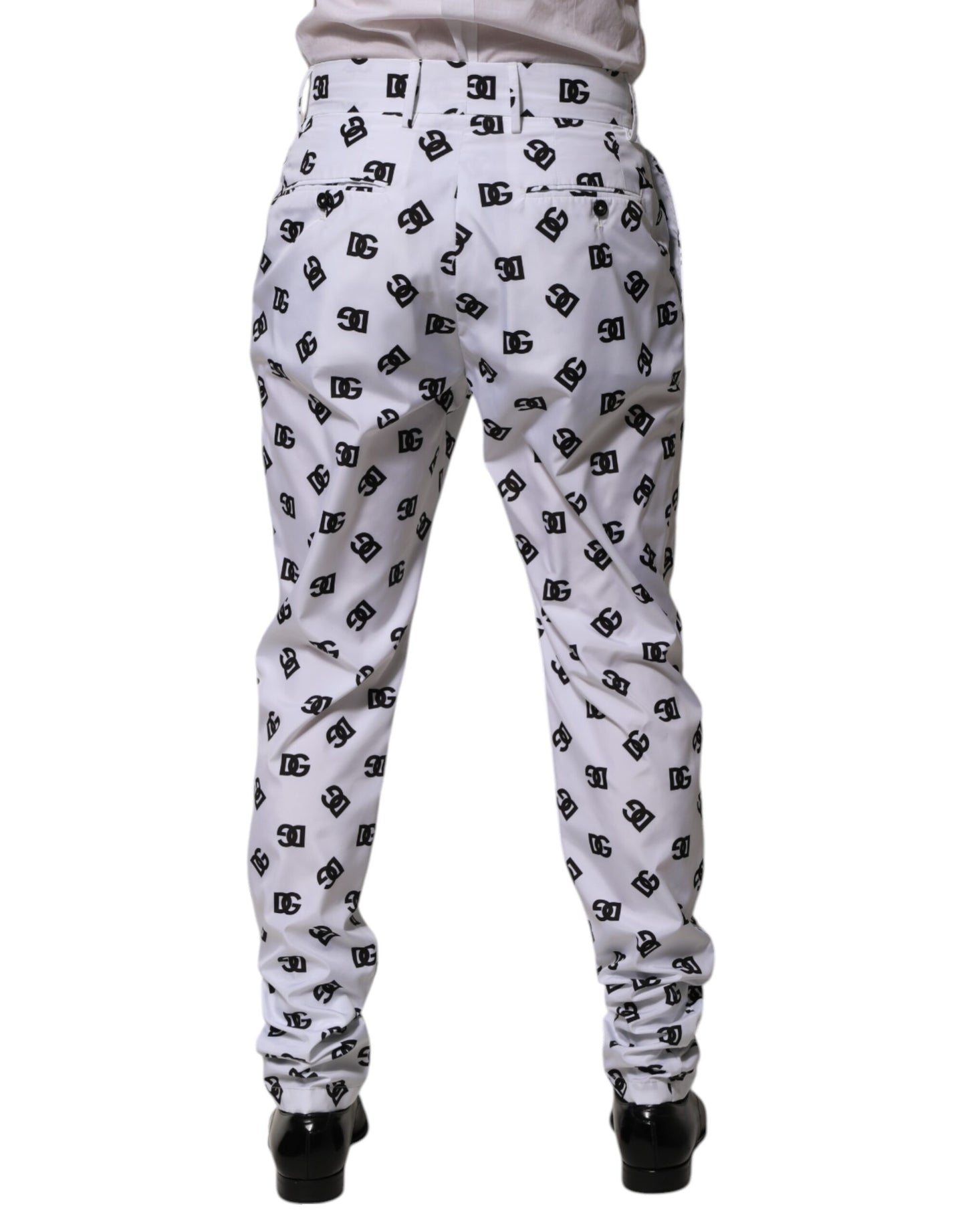 Pantalones vaqueros ajustados de algodón con logotipo blanco
