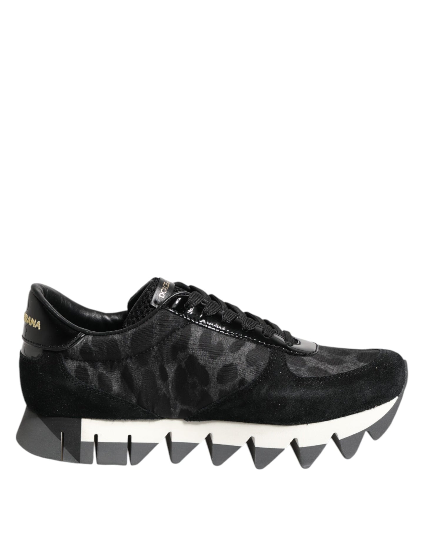 Zapatillas bajas de leopardo en negro y gris
