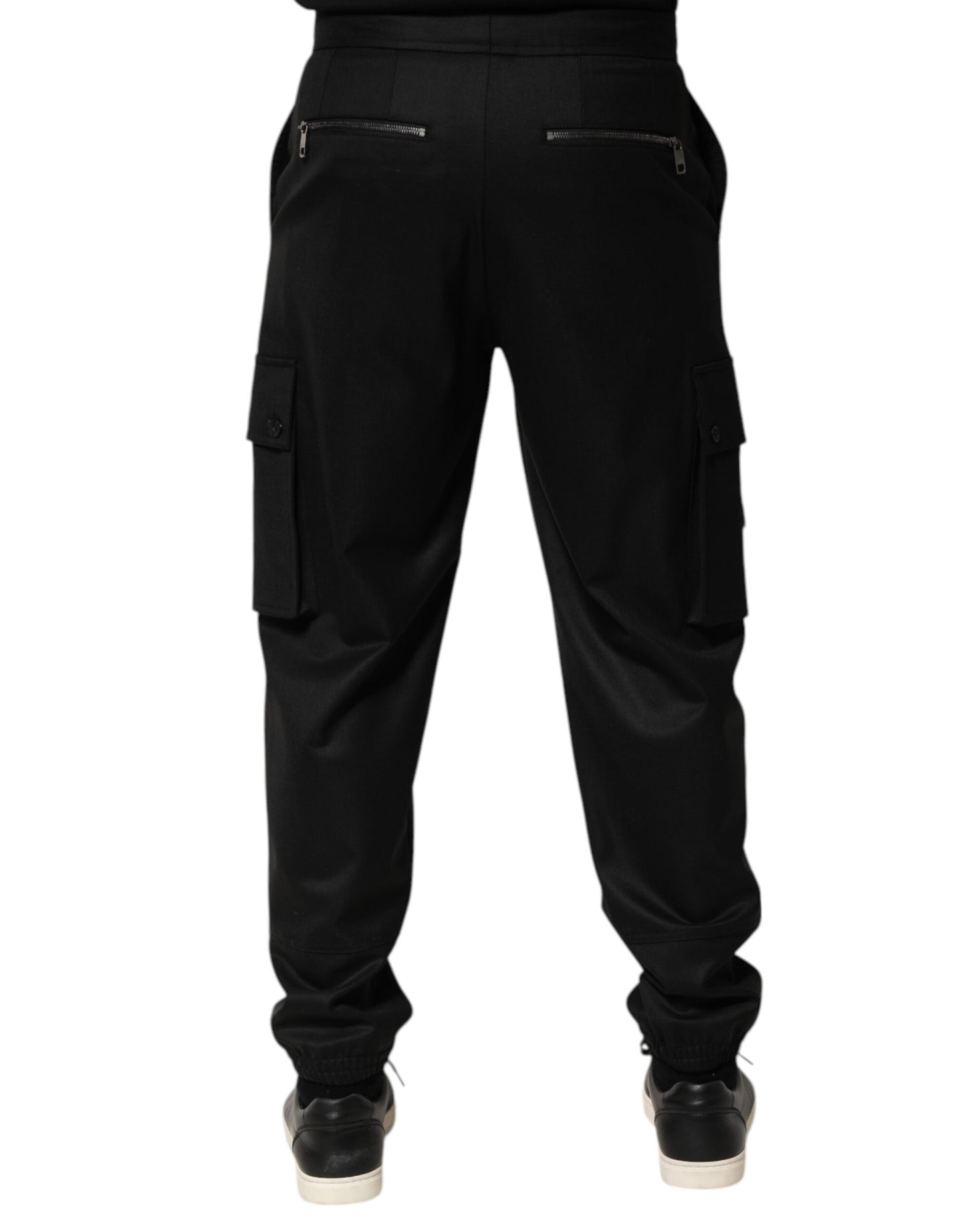 Pantalon de jogging cargo noir uni pour homme