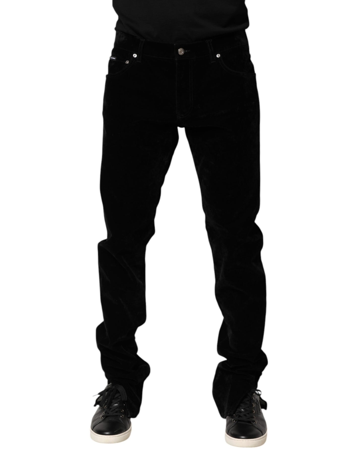 Pantalones formales de vestir para hombre de algodón negro
