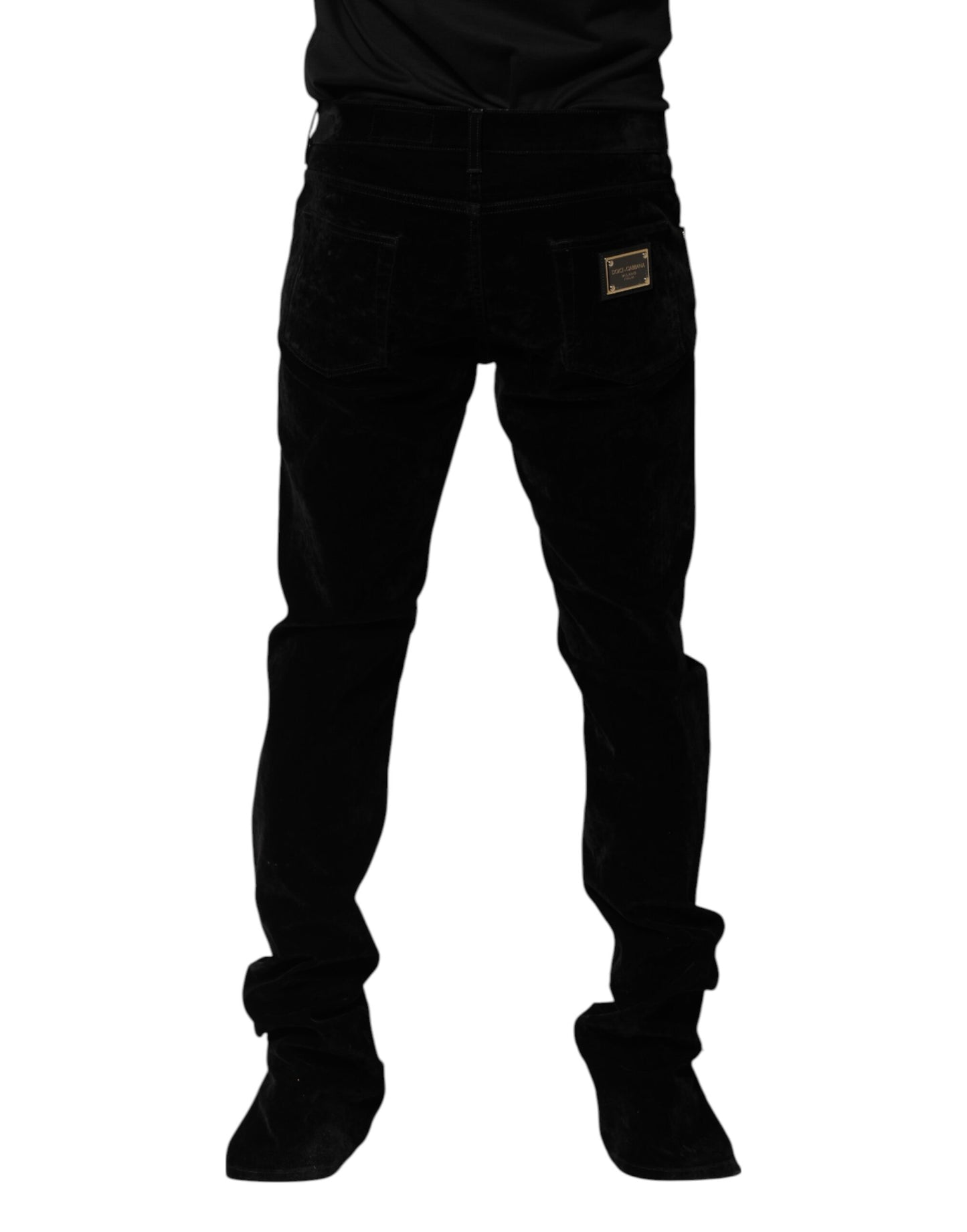 Pantalones formales de vestir para hombre de algodón negro