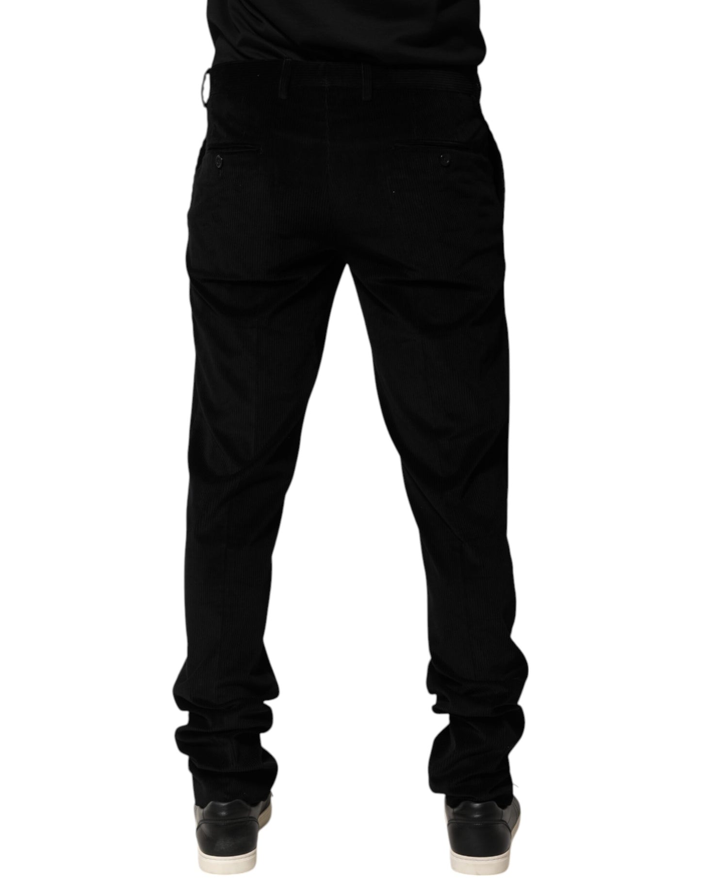 Pantalones formales de vestir para hombre de algodón negro