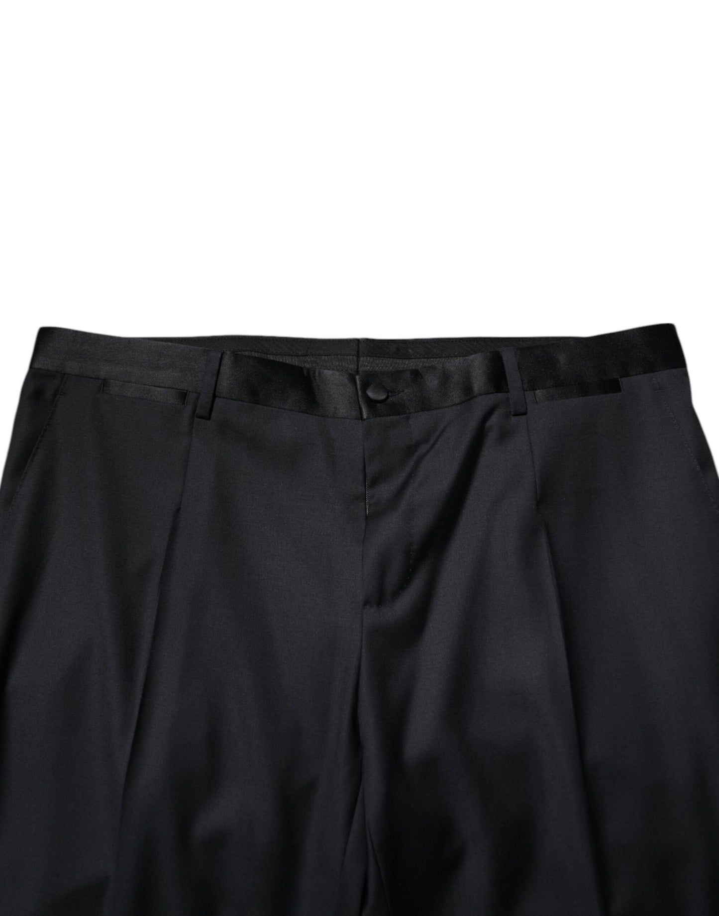 Pantalon habillé en laine noire pour homme