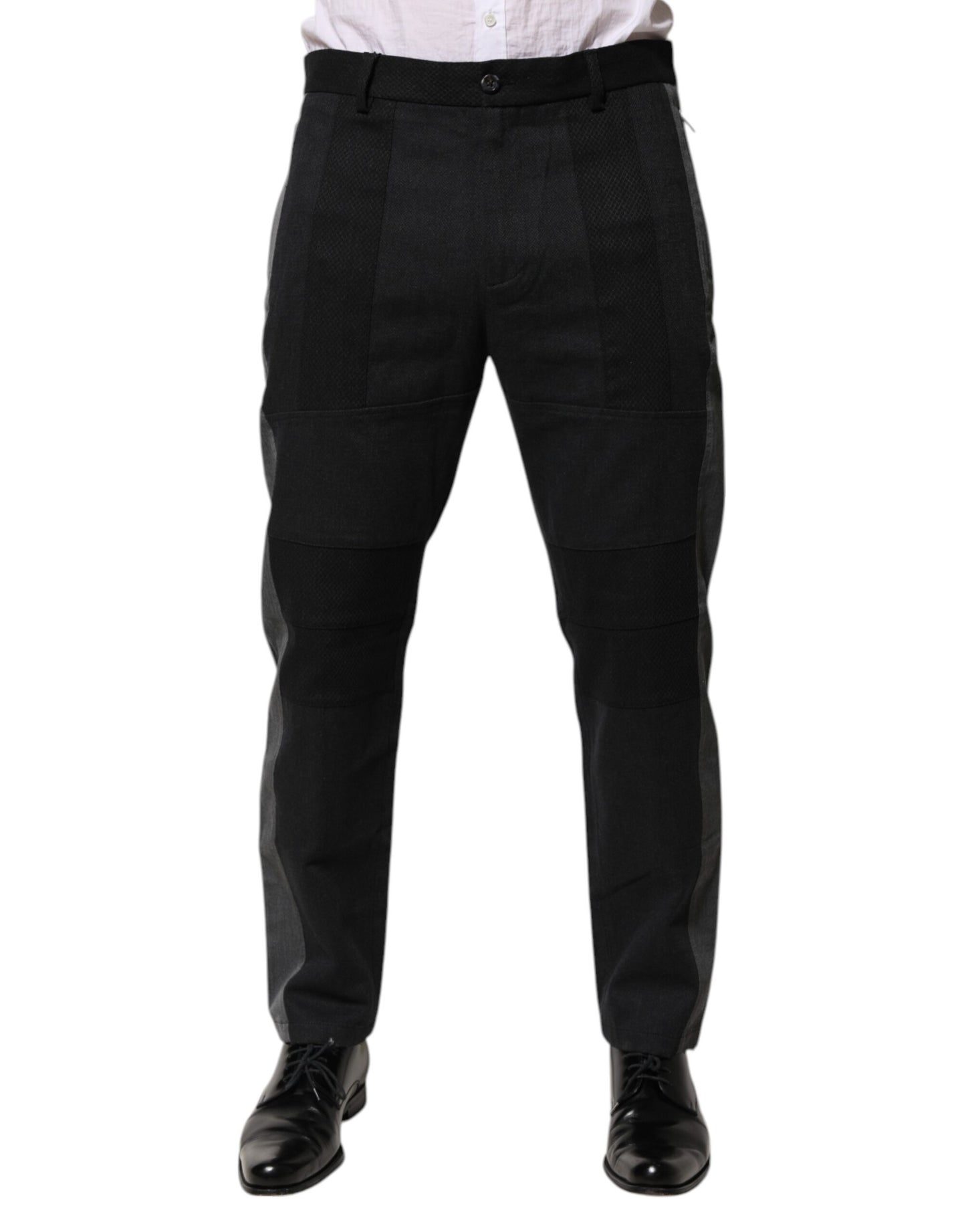 Pantalón formal de vestir de algodón gris negro